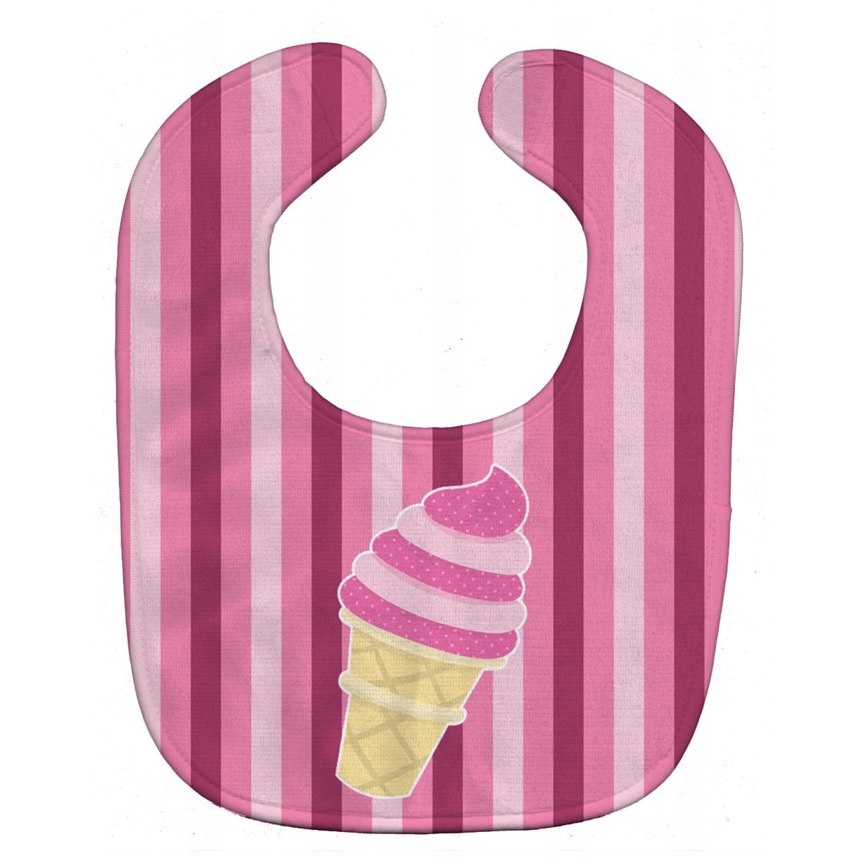 BB9065BIB Ice Cream Cone Pink Swirl Baby Bib