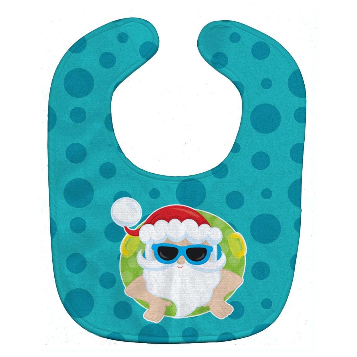 Beach Santa Claus Baby Bib