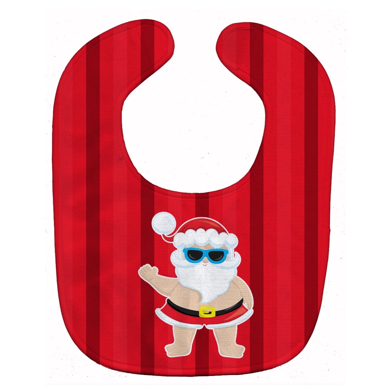 Beach Santa Claus Baby Bib