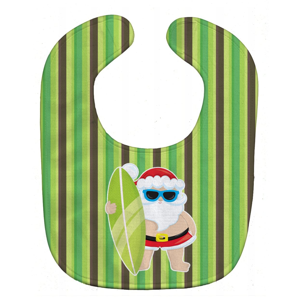 Beach Santa Claus Baby Bib