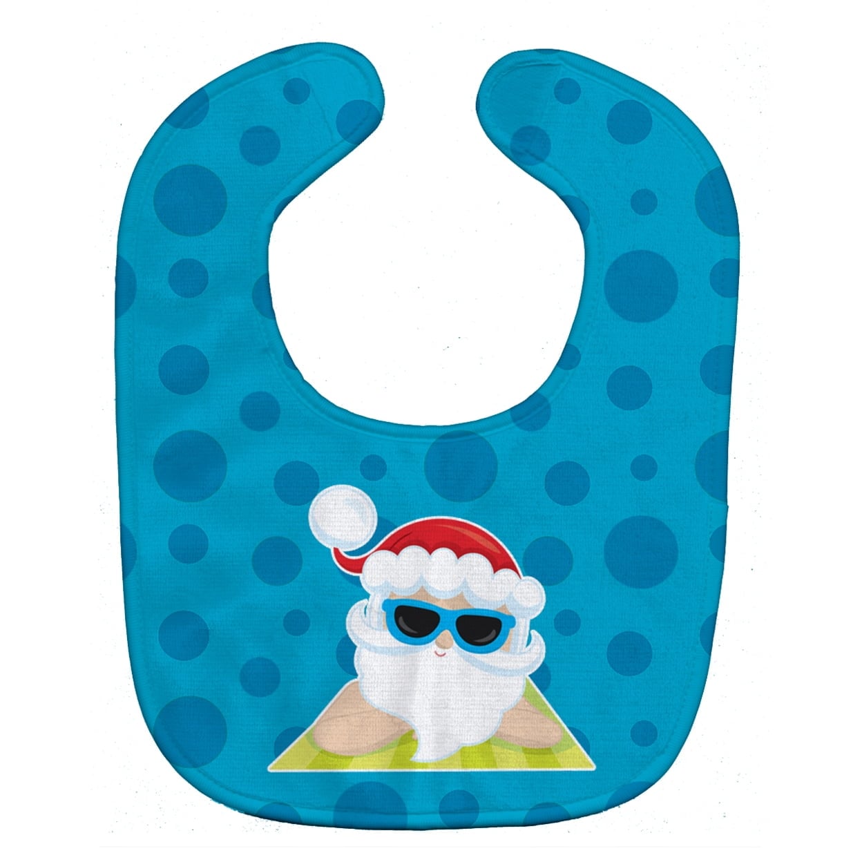 Beach Santa Claus Baby Bib