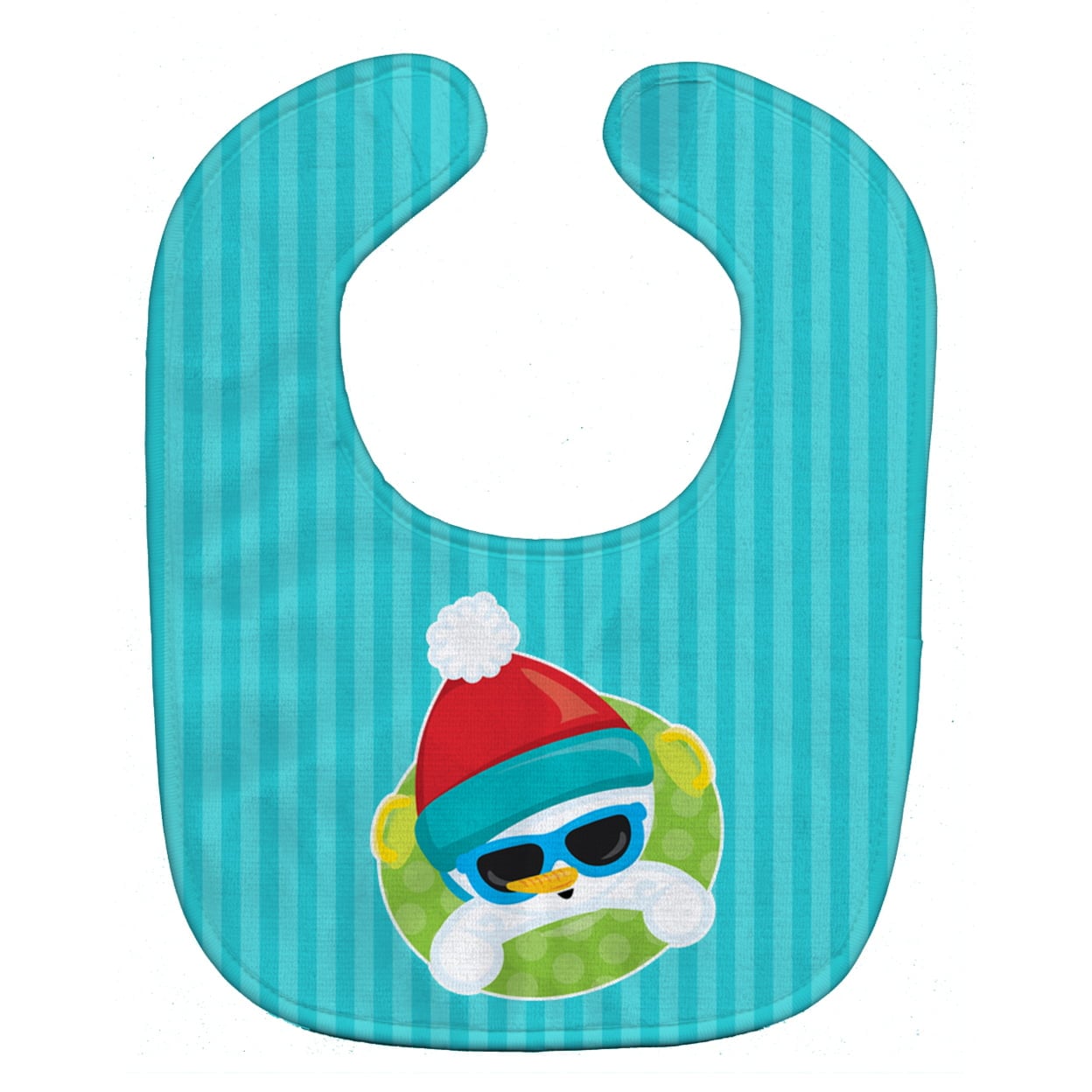 BB9078BIB Beach Snowman Baby Bib