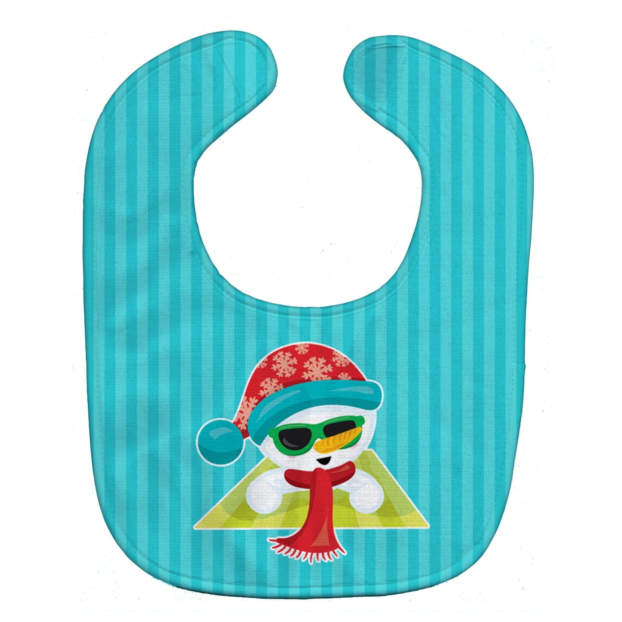 Beach Snowman Baby Bib