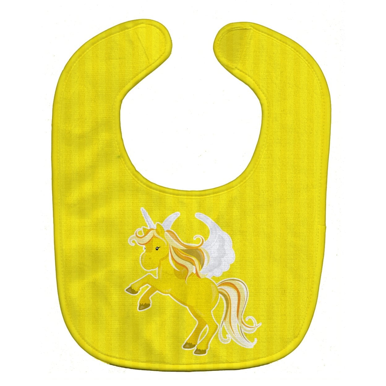 Unicorn Yellow Stripes Baby Bib