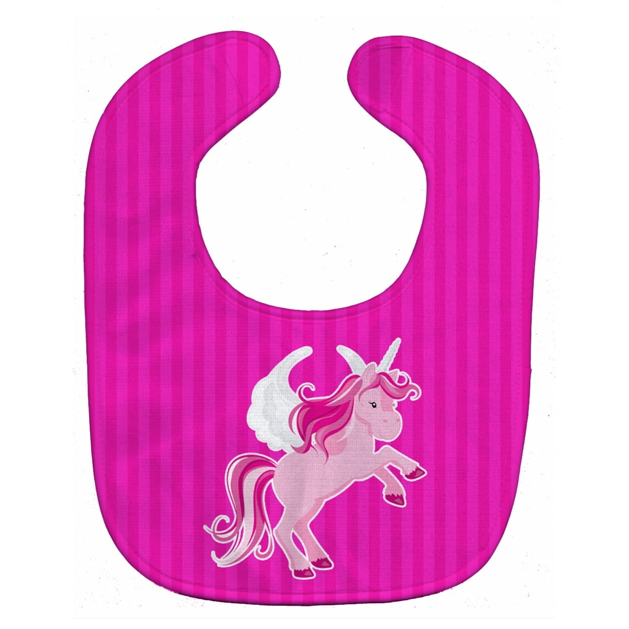 Unicorn Pink Stripes Baby Bib