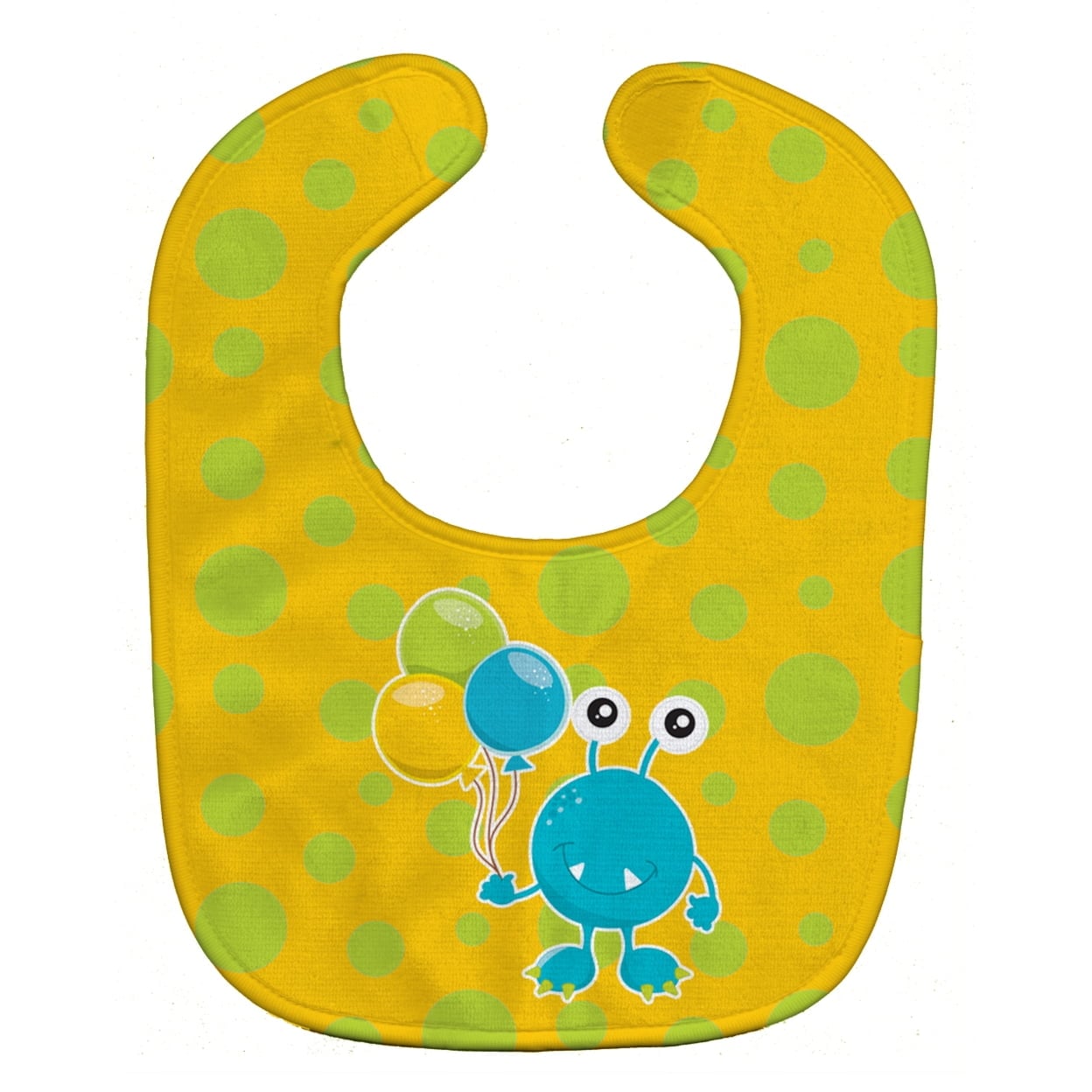 Birthday Monster With Balloons Baby Bib