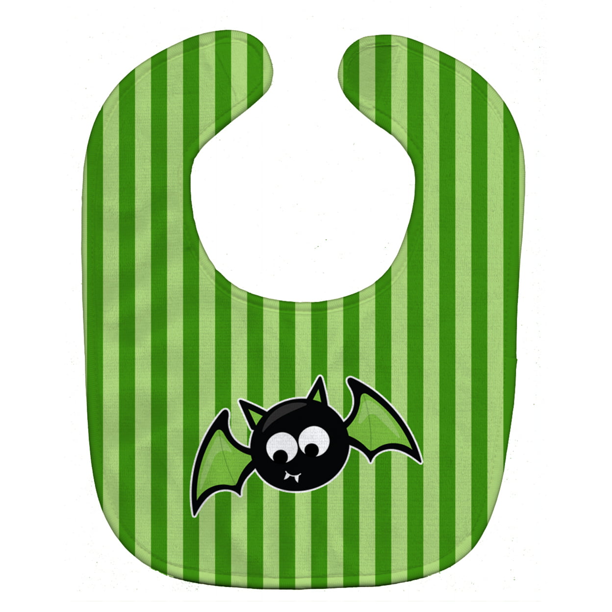 Halloween Bat Green Stripes Baby Bib