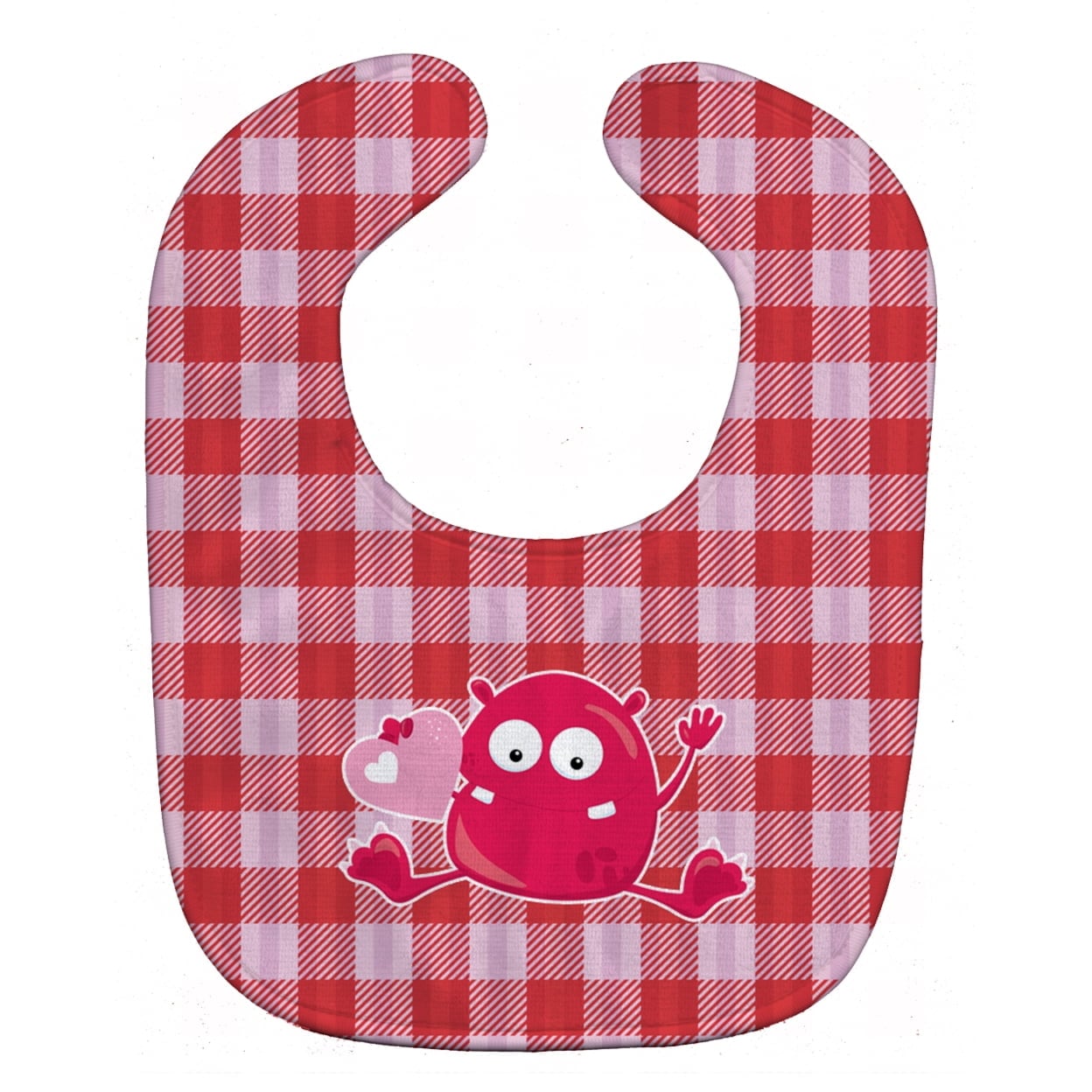 Cupid Monster Angel on Plaid Baby Bib