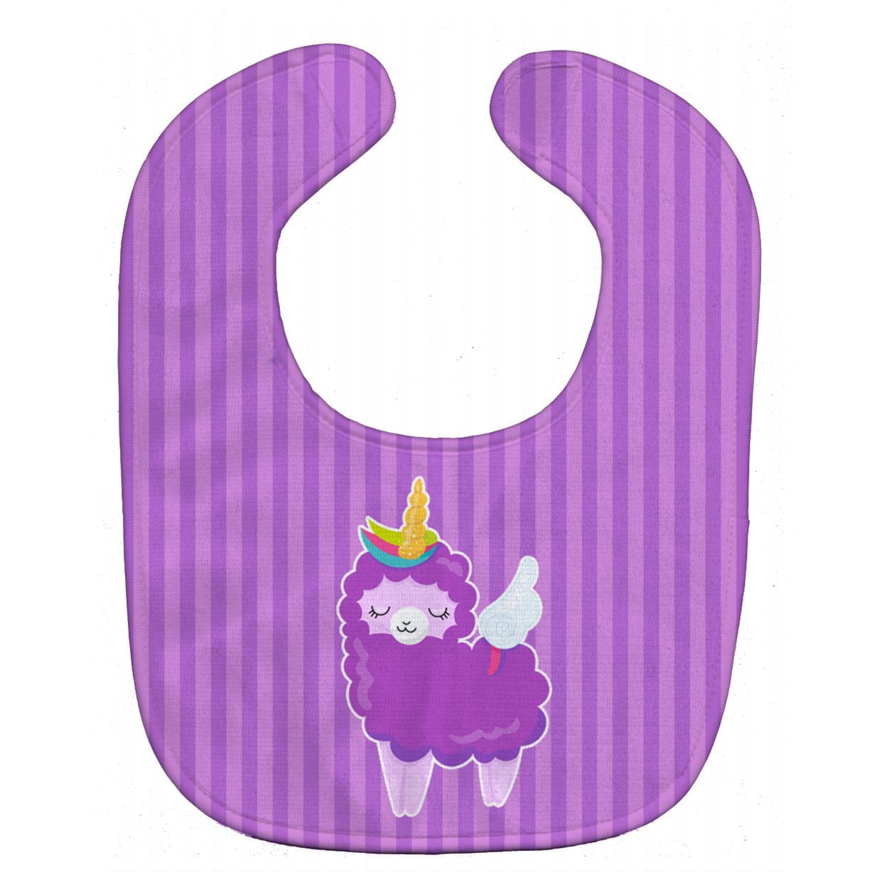Sheep Unicorn on Stripes Baby Bib