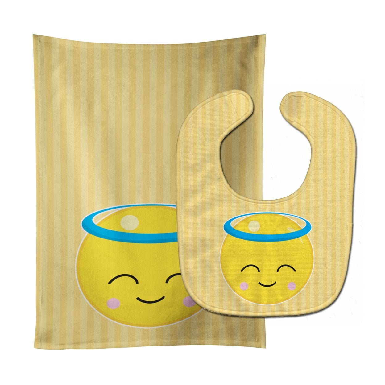 Angel Face Baby Bib & Burp Cloth