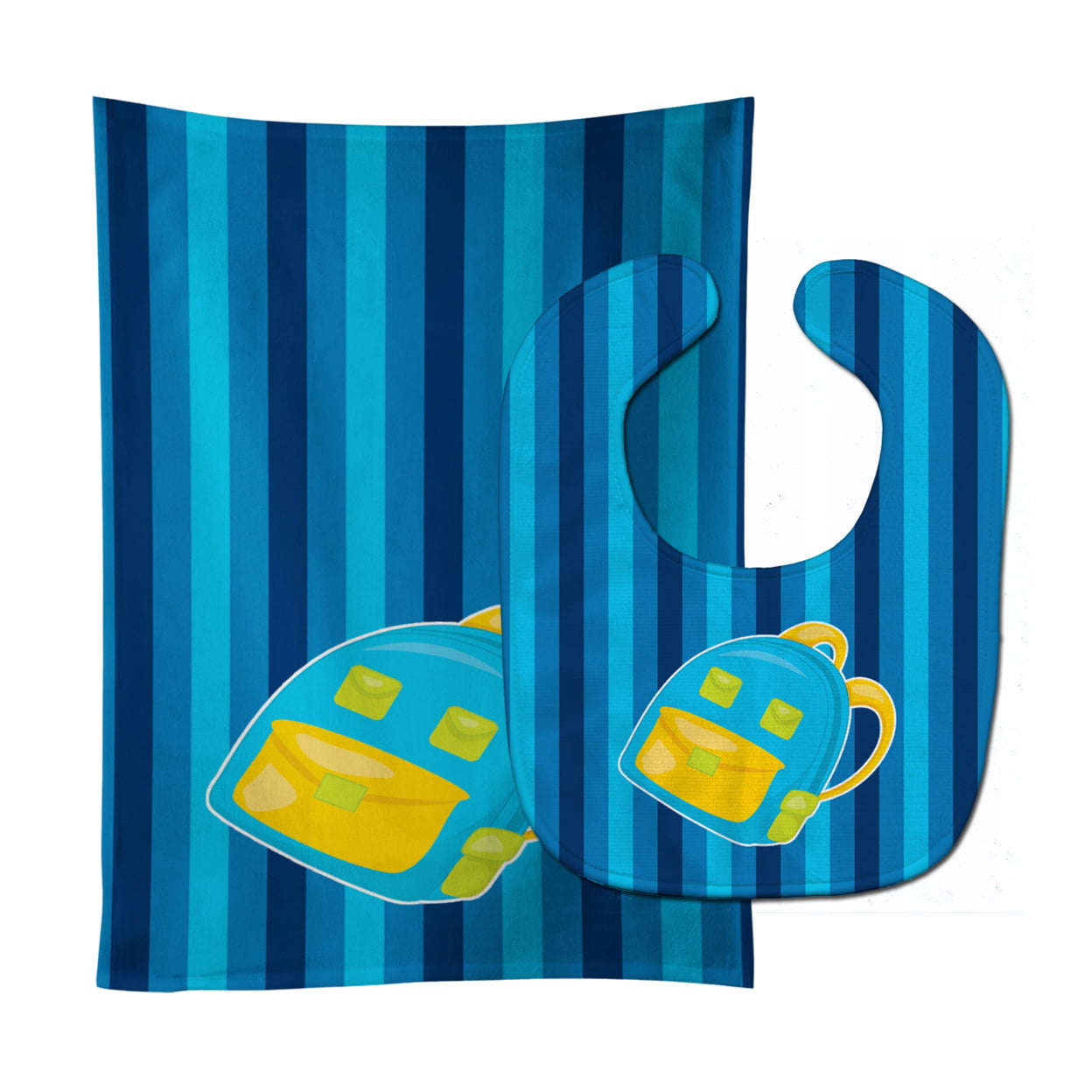 Back to School Backpack No.2 Baby Bib & Burp Cloth