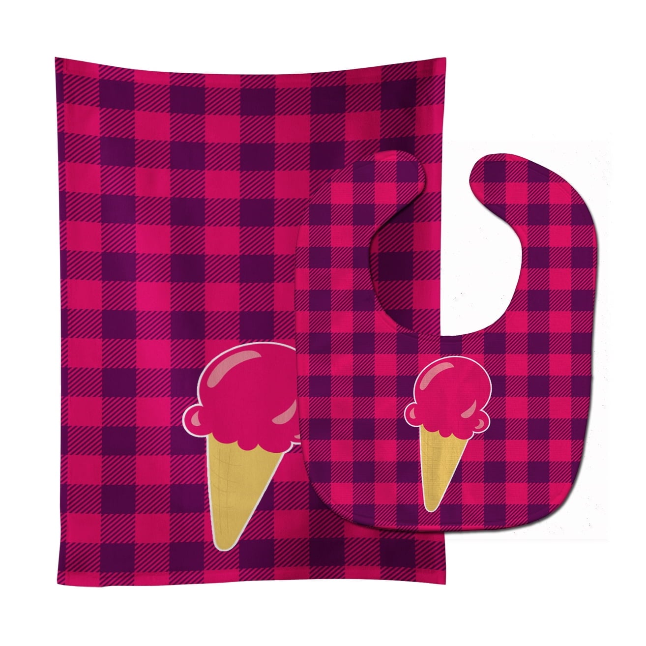 Backyard BBQ Ice Cream Baby Bib & Burp Cloth