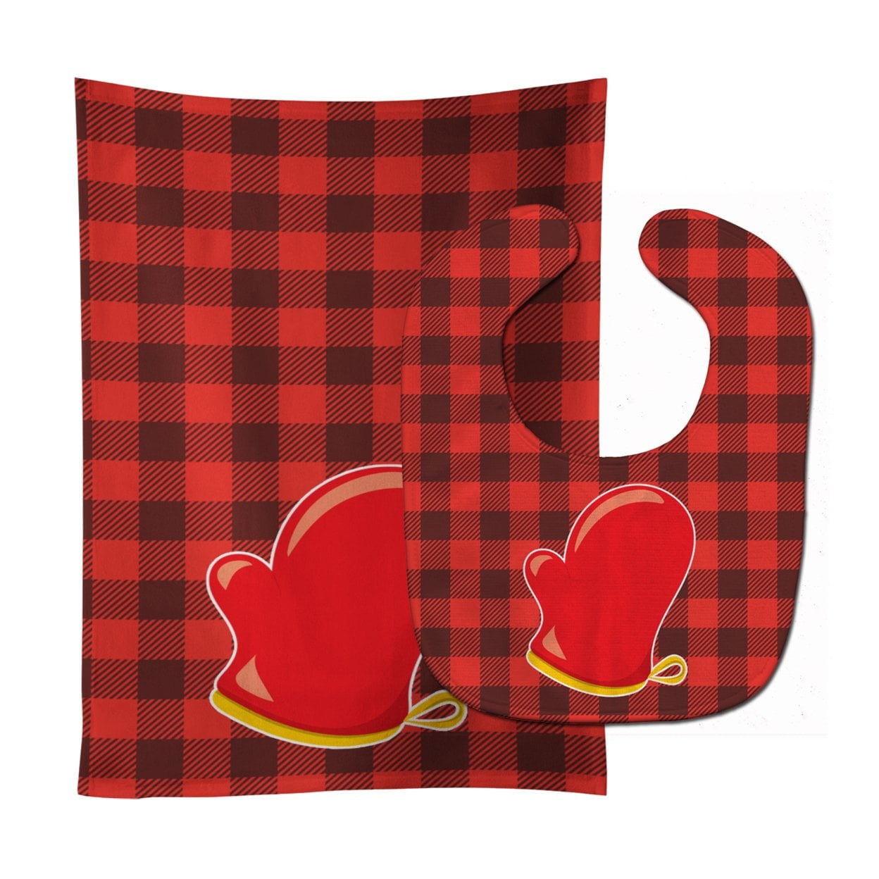 Backyard BBQ Mitt Baby Bib & Burp Cloth