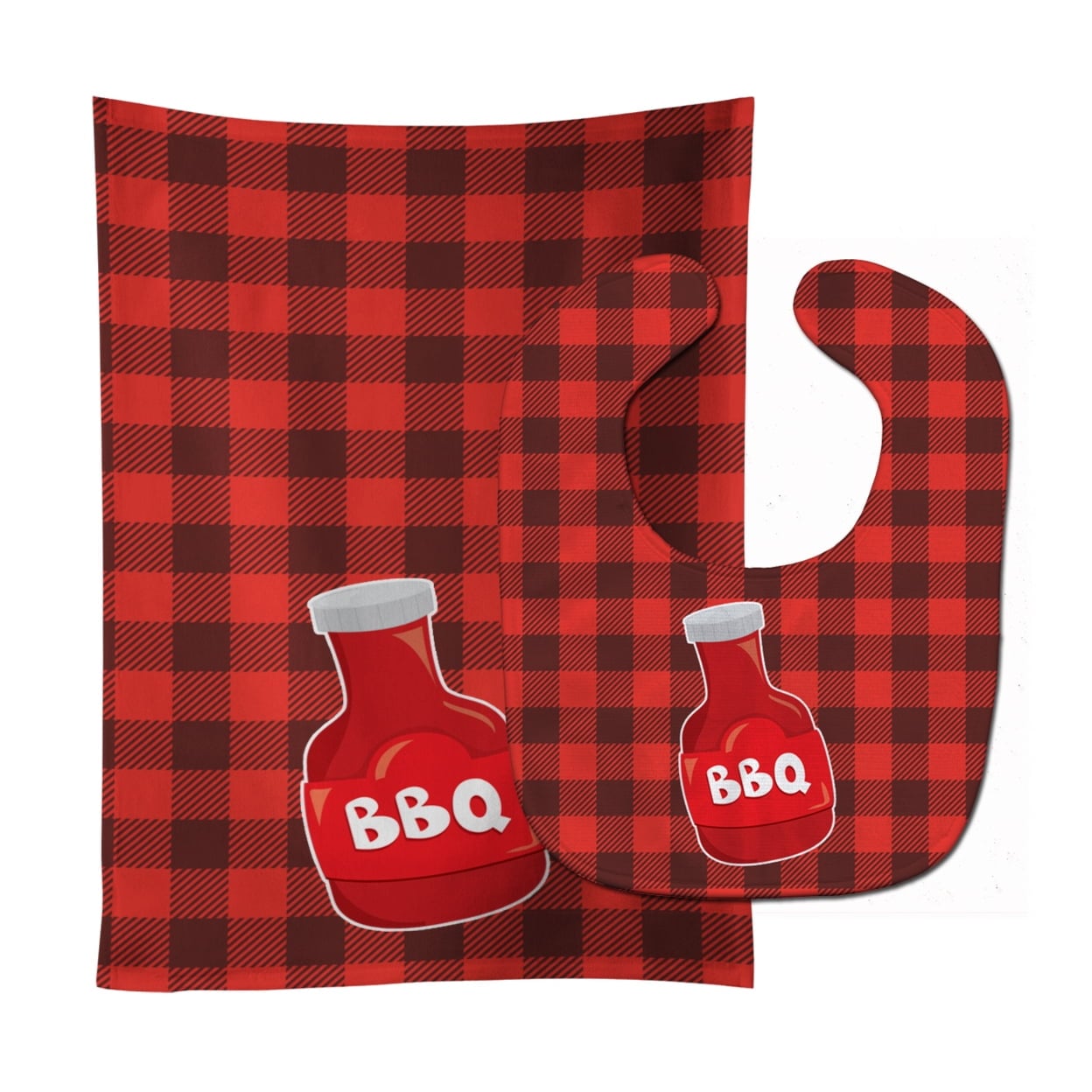 Backyard BBQ Sauce Baby Bib & Burp Cloth