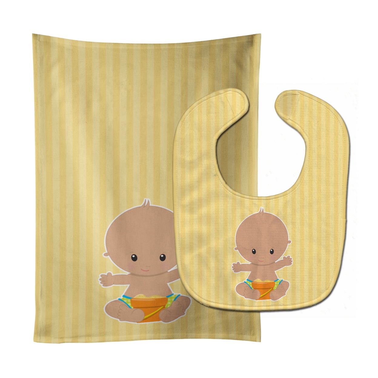 Beach Baby Boy Bathing Suit Baby Bib & Burp Cloth