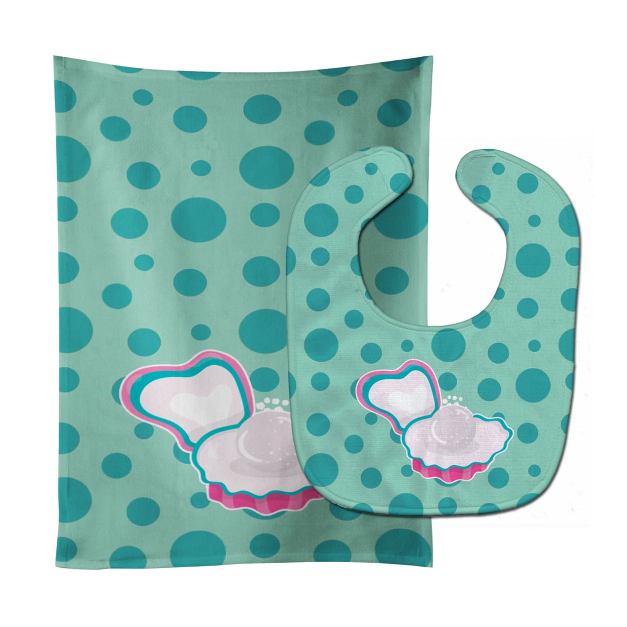 Beach Pearl Baby Bib & Burp Cloth