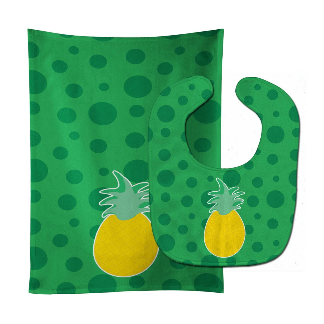 Beach Pineapple Baby Bib & Burp Cloth