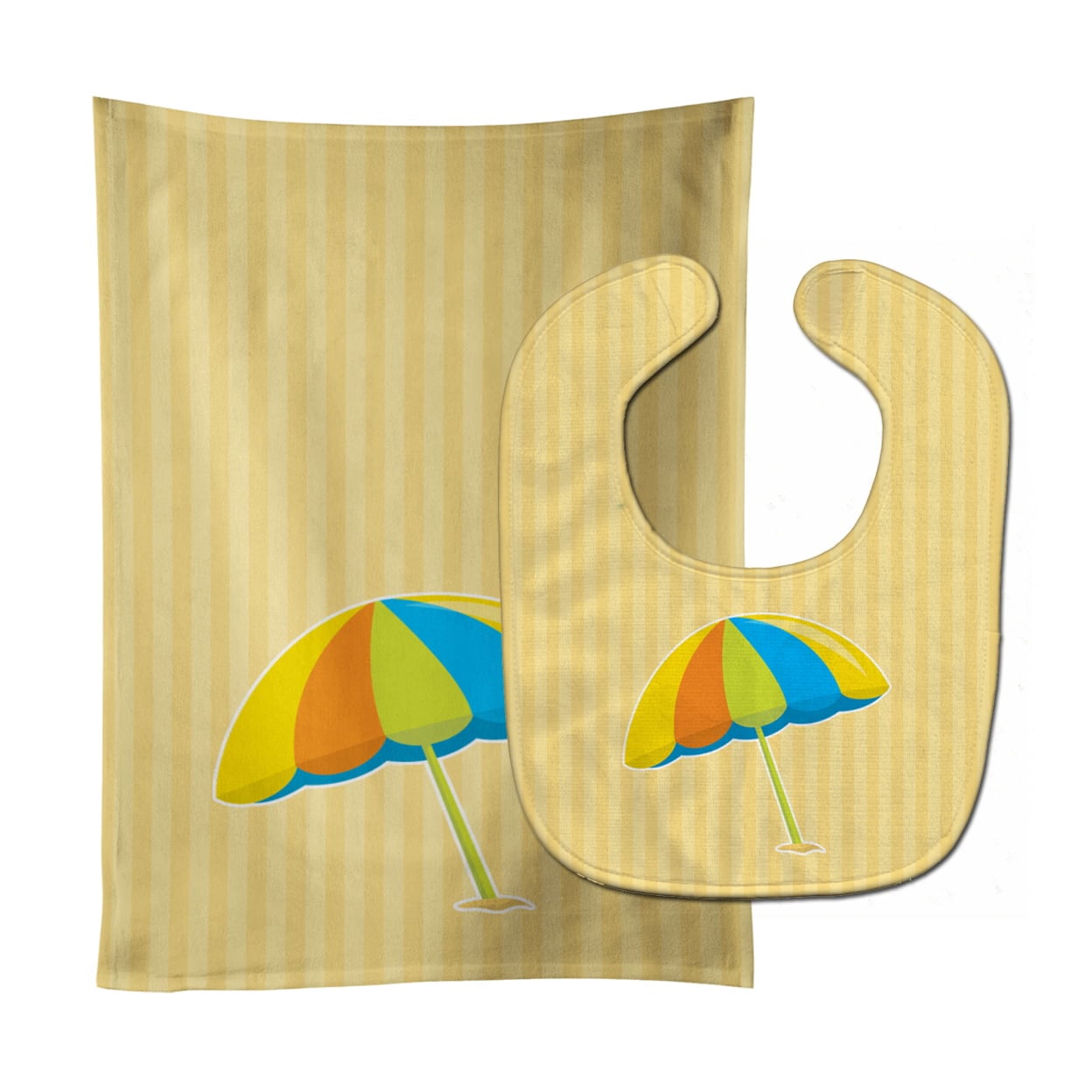 Beach Umbrella Baby Bib & Burp Cloth