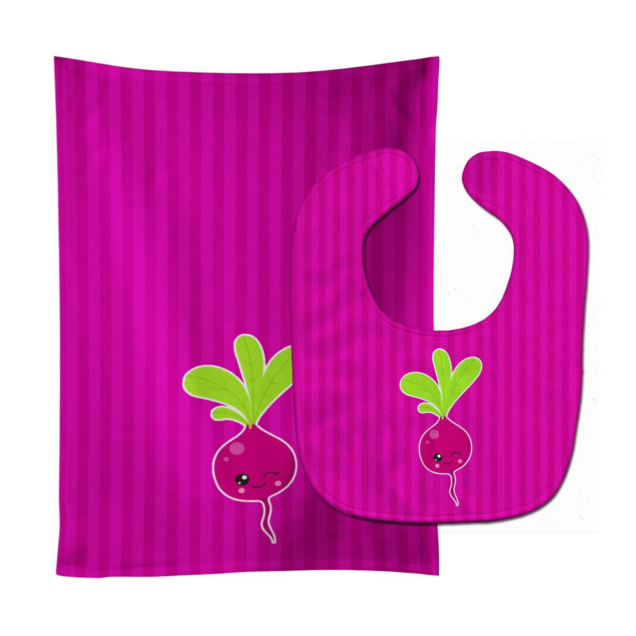Beet Baby Bib & Burp Cloth