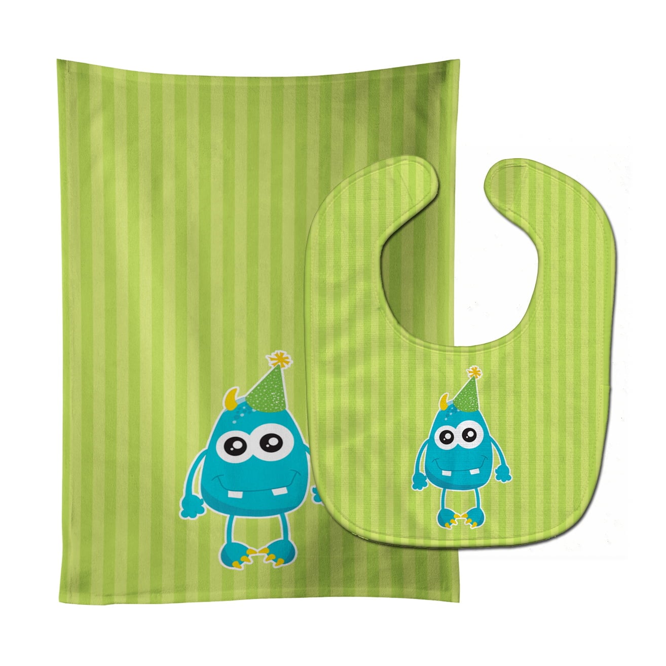 Birthday Monster Baby Bib & Burp Cloth