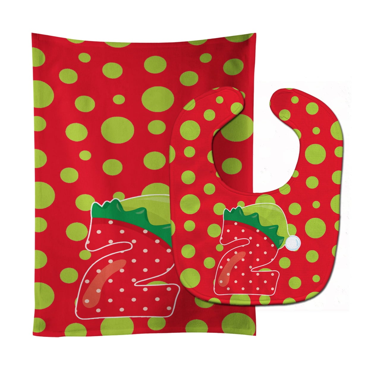 Christmas Month 2 Baby Bib & Burp Cloth