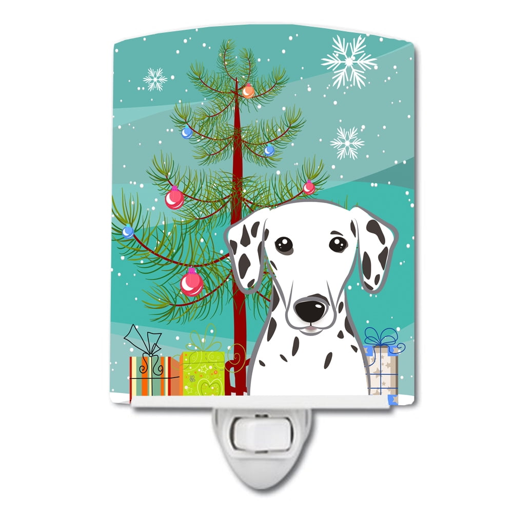 BB1582CNL Christmas Tree & Dalmatian Ceramic Night Light