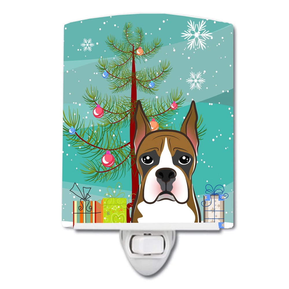 BB1595CNL Christmas Tree & Boxer Ceramic Night Light
