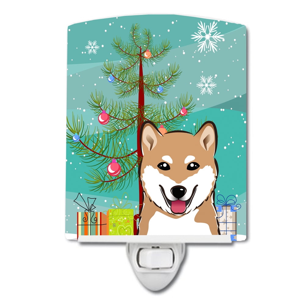 Christmas Tree & Shiba Inu Ceramic Night Light