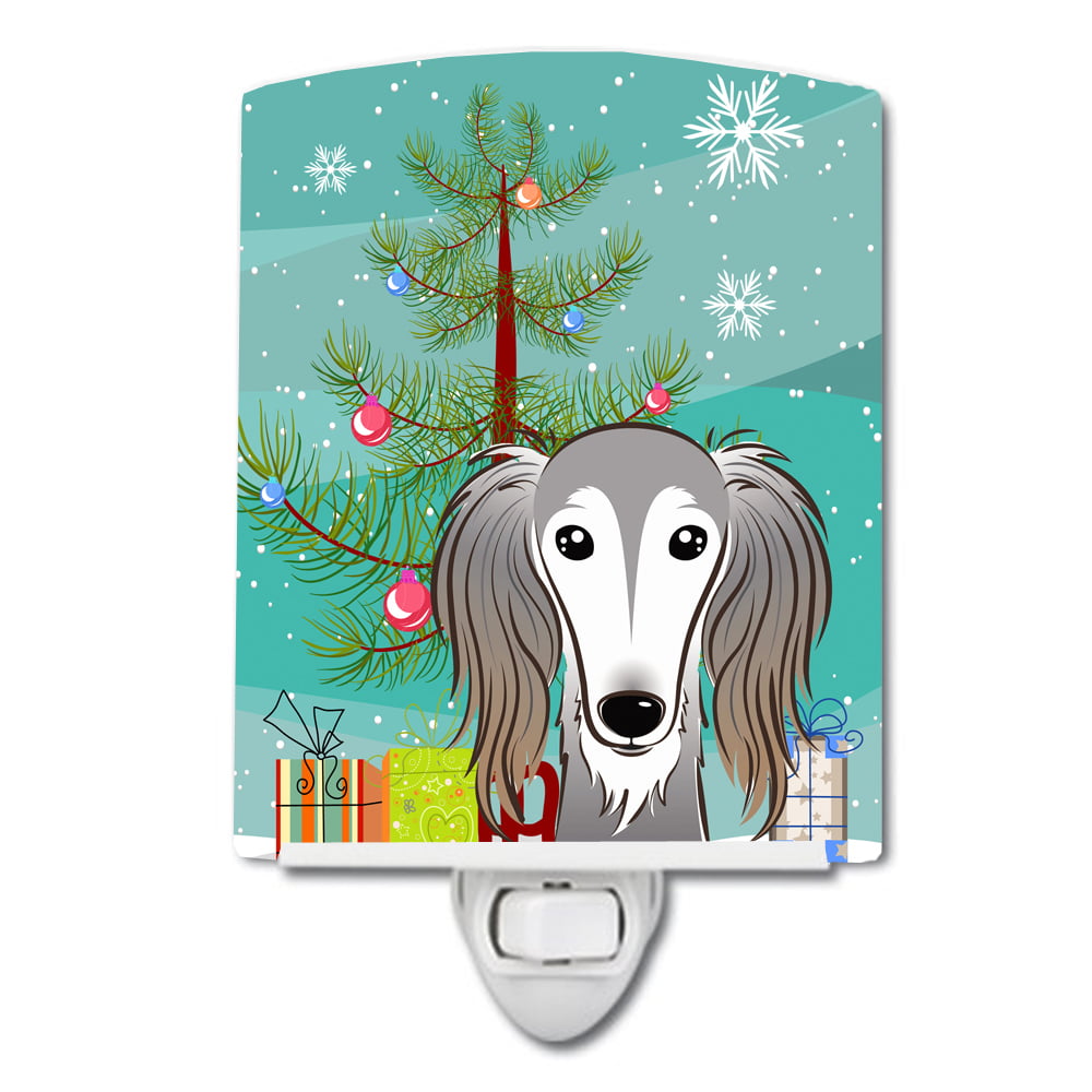 BB1601CNL Christmas Tree & Saluki Ceramic Night Light