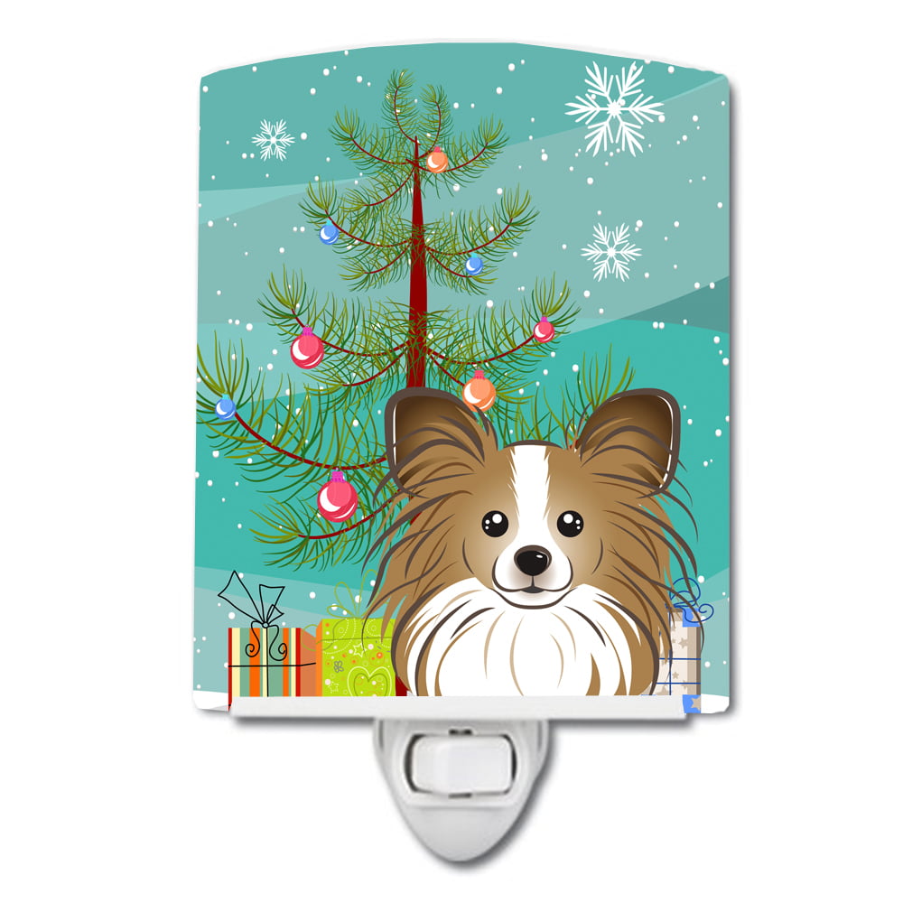 BB1620CNL Christmas Tree & Papillon Ceramic Night Light