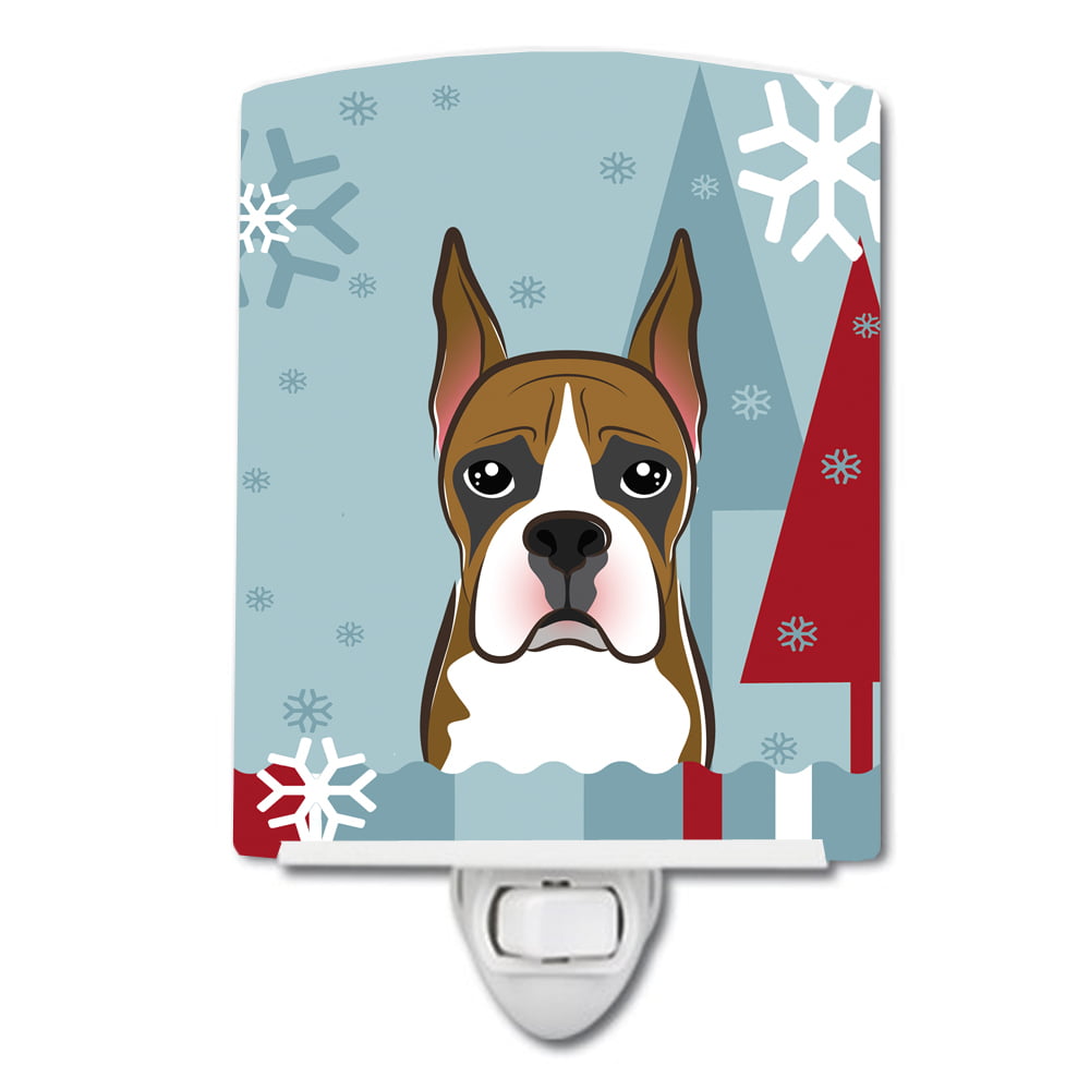 Winter Holiday Boxer Ceramic Night Light