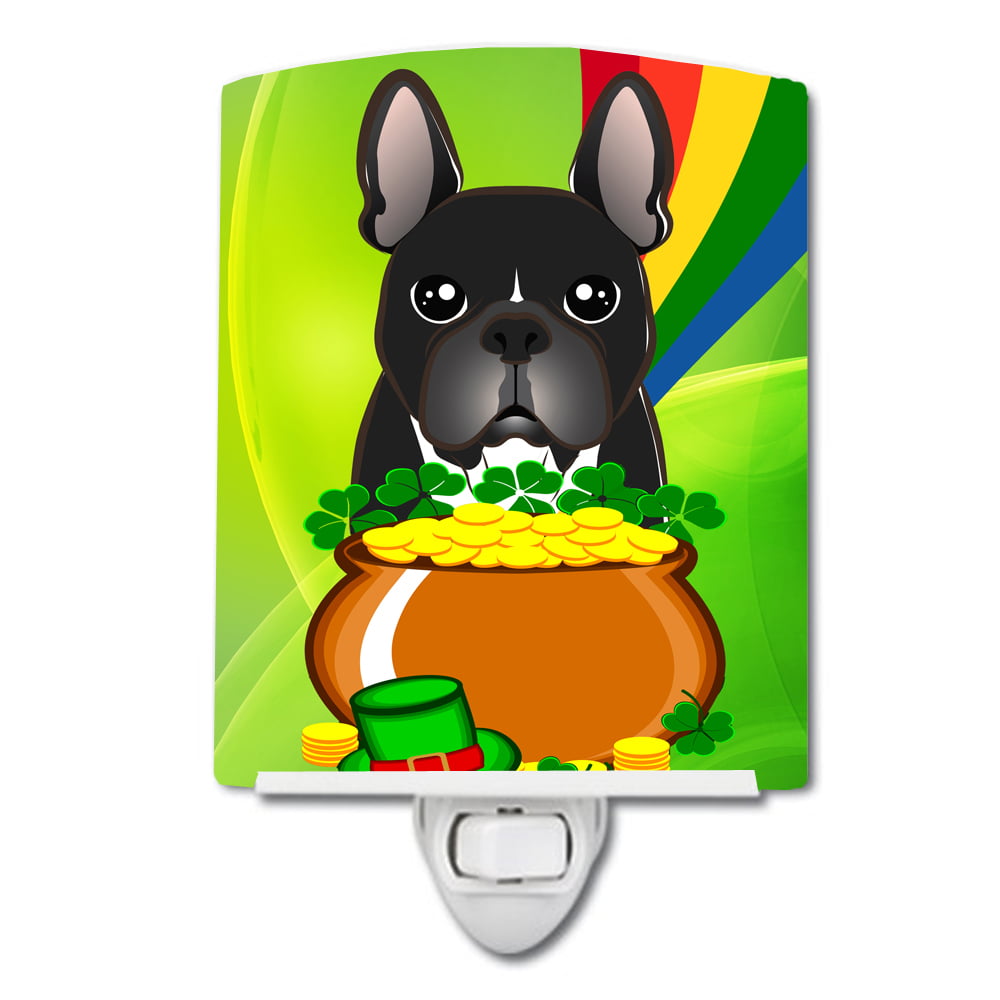 French Bulldog St. Patricks Day Ceramic Night Light