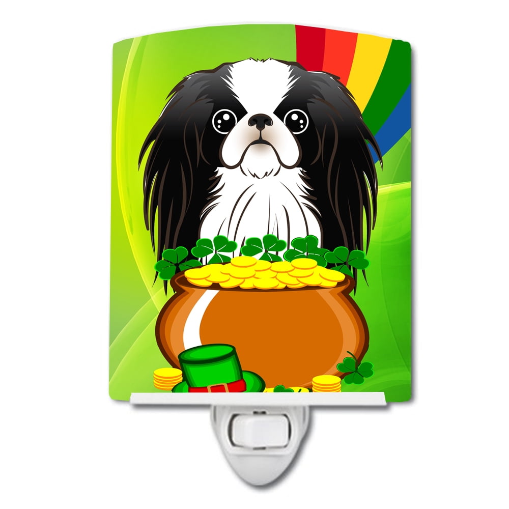 Japanese Chin St. Patricks Day Ceramic Night Light