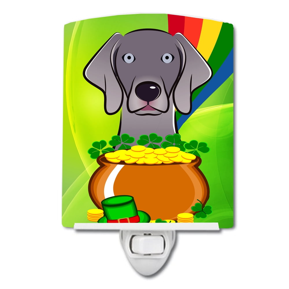 Weimaraner St. Patricks Day Ceramic Night Light