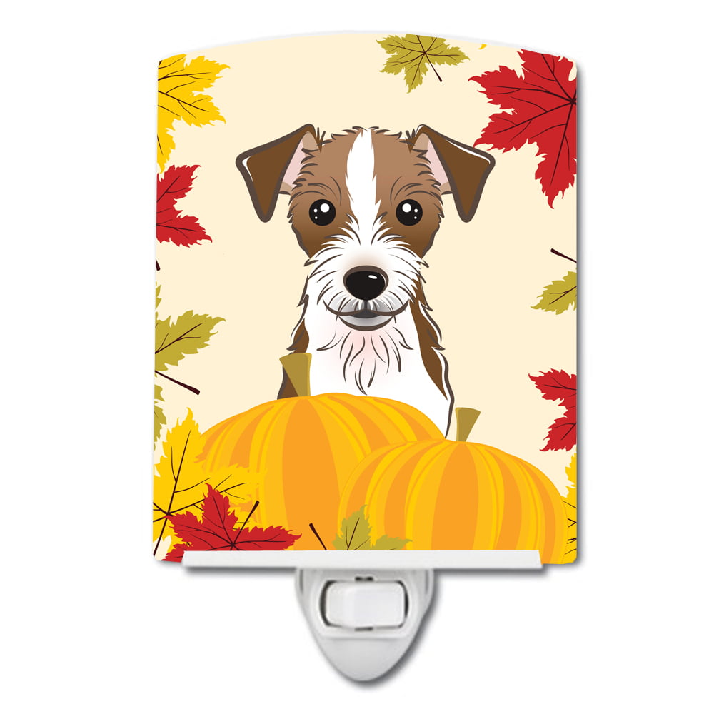 Jack Russell Terrier Thanksgiving Ceramic Night Light