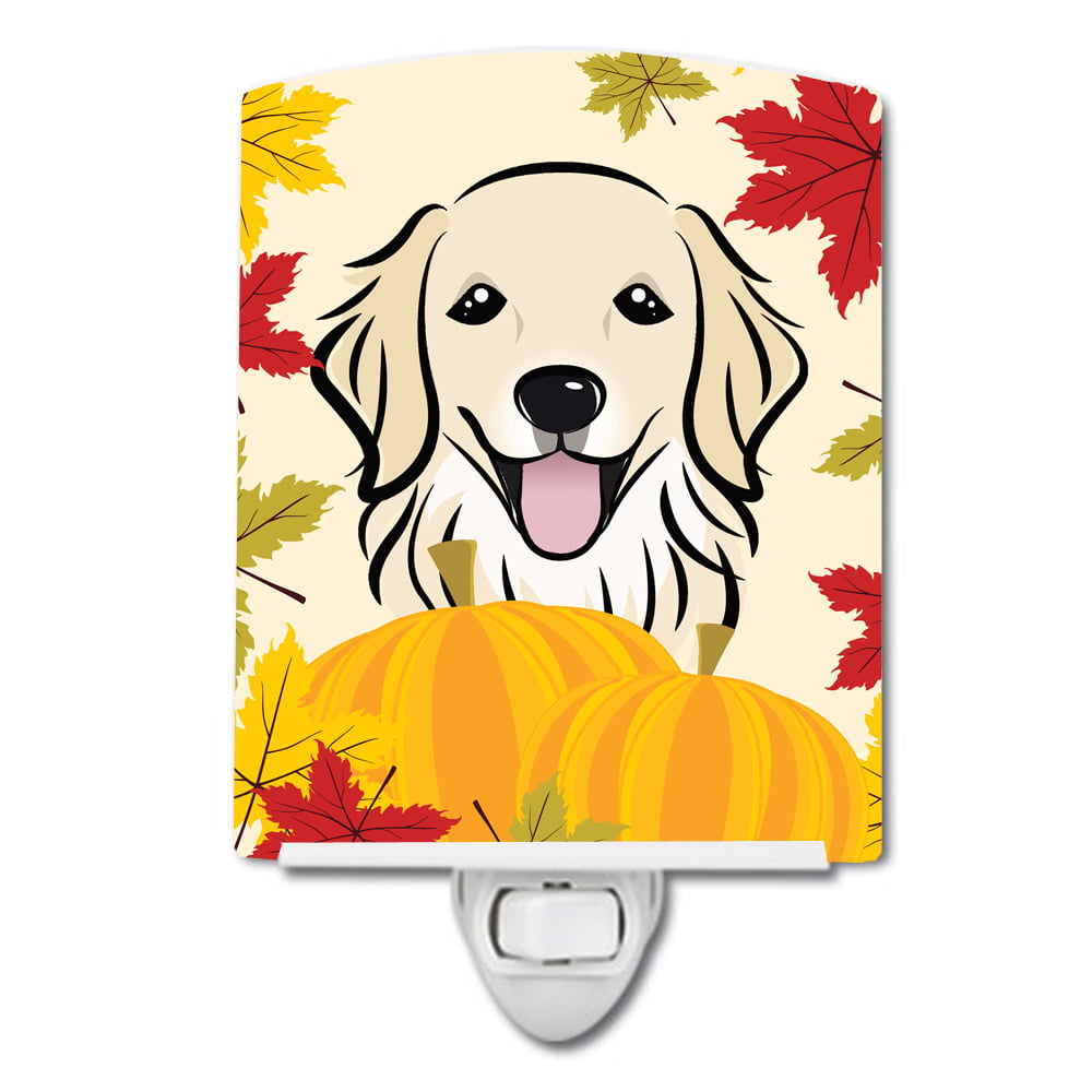 Golden Retriever Thanksgiving Ceramic Night Light