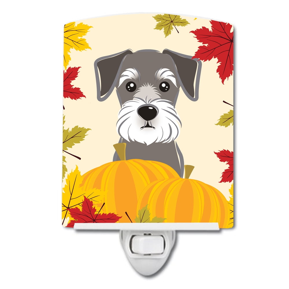 Schnauzer Thanksgiving Ceramic Night Light