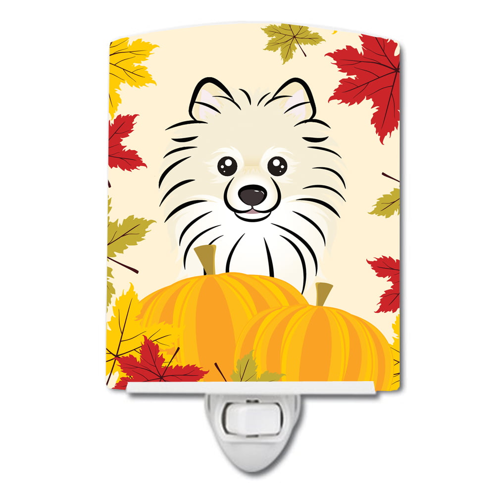 BB2013CNL Pomeranian Thanksgiving Ceramic Night Light