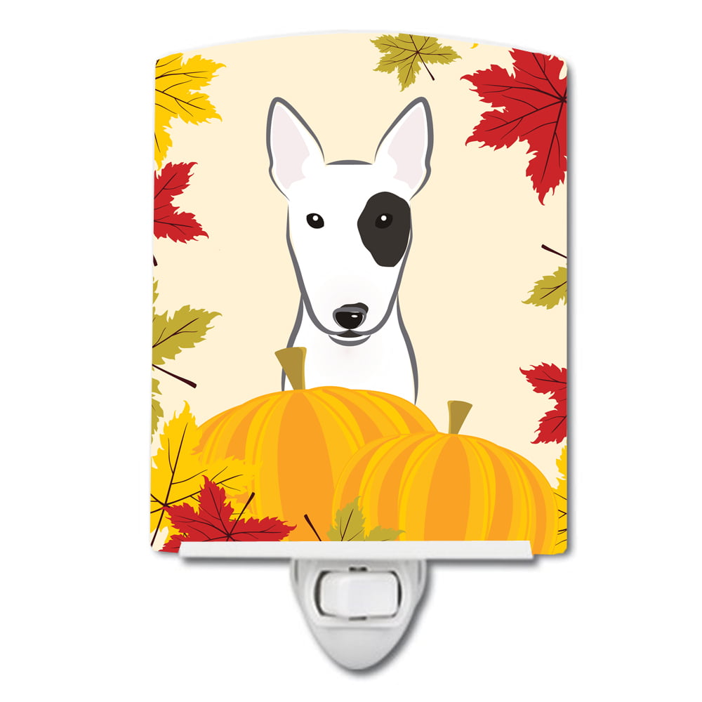 Bull Terrier Thanksgiving Ceramic Night Light