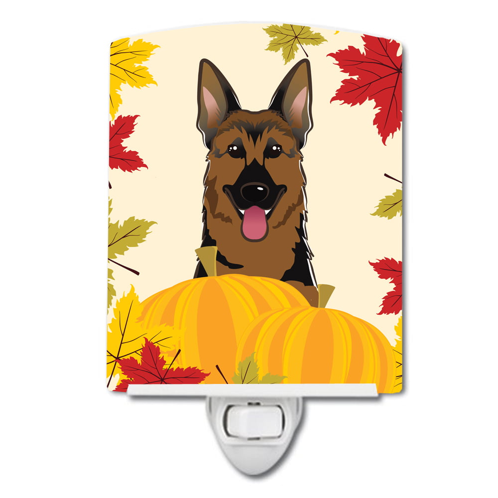 BB2017CNL German Shepherd Thanksgiving Ceramic Night Light