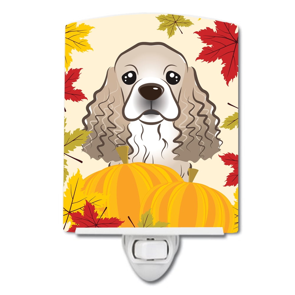 BB2022CNL Cocker Spaniel Thanksgiving Ceramic Night Light