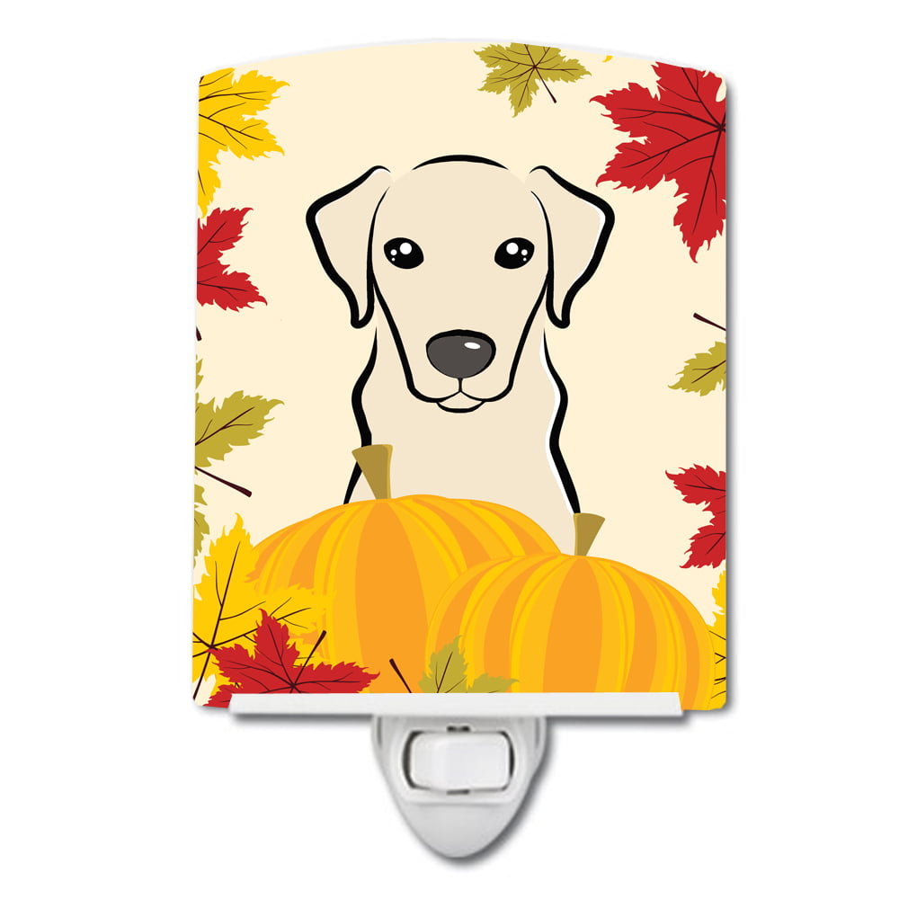 Yellow Labrador Thanksgiving Ceramic Night Light