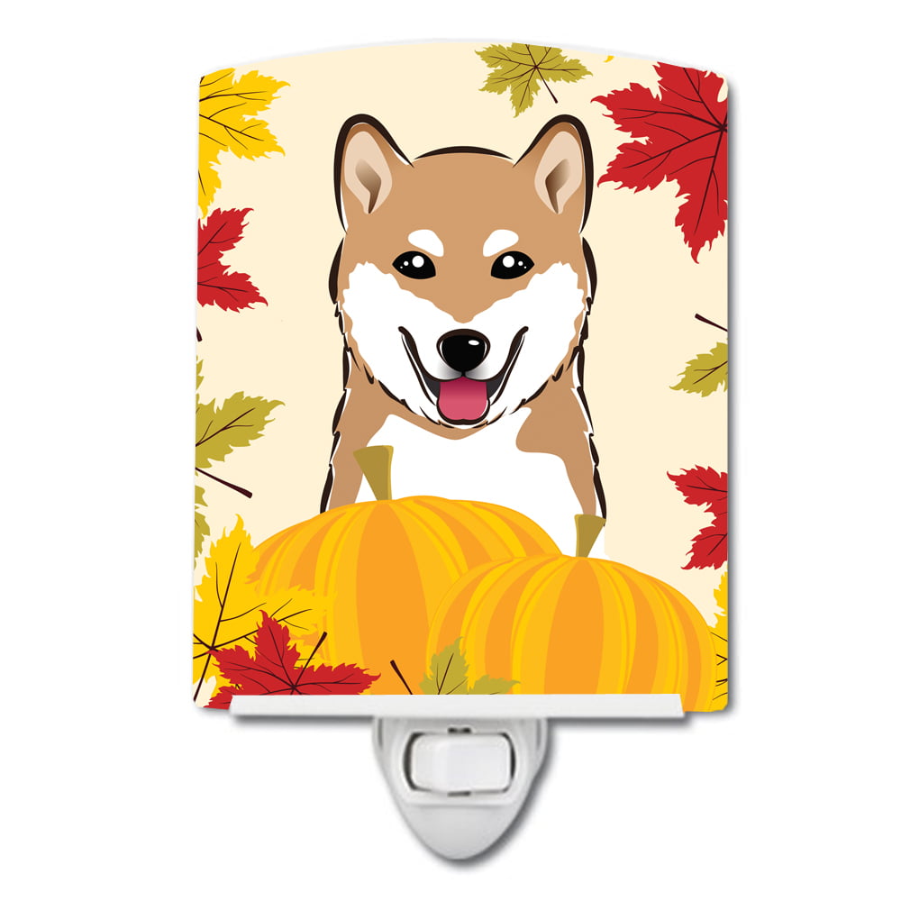 Shiba Inu Thanksgiving Ceramic Night Light