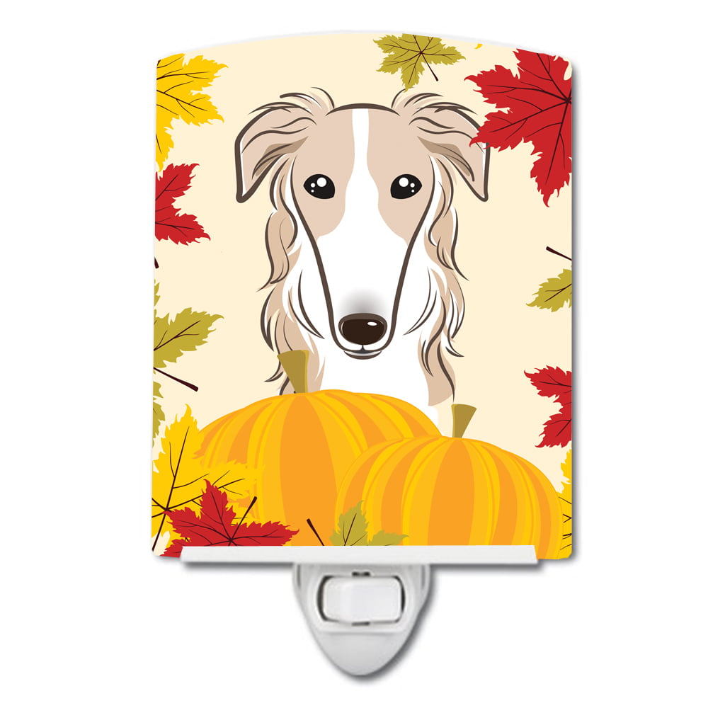 BB2034CNL Borzoi Thanksgiving Ceramic Night Light