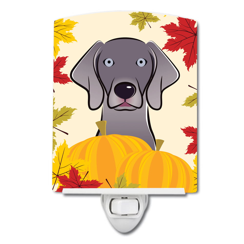 Weimaraner Thanksgiving Ceramic Night Light
