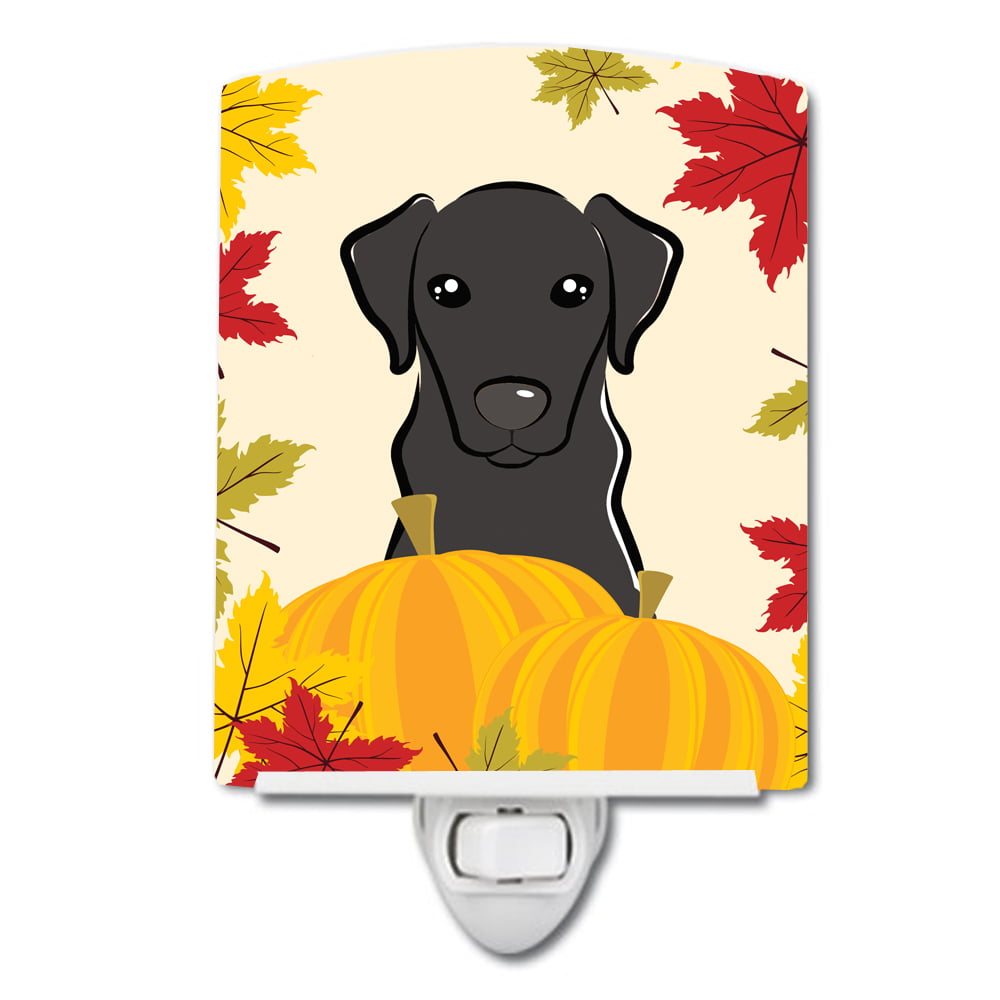BB2041CNL Black Labrador Thanksgiving Ceramic Night Light
