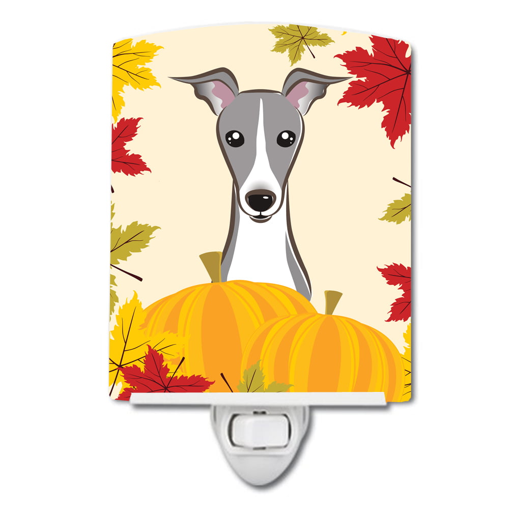 Italian Greyhound Thanksgiving Ceramic Night Light