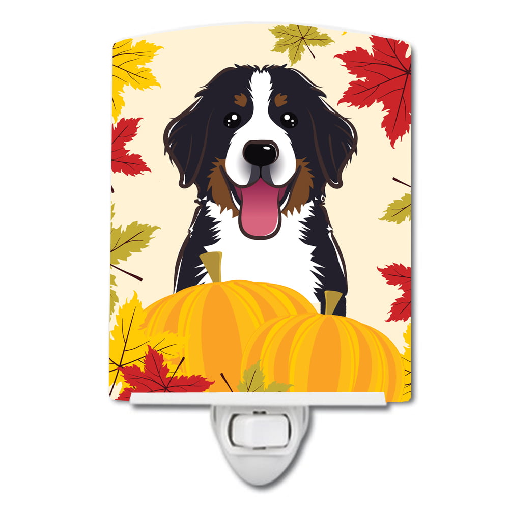 Bernese Mountain Dog Thanksgiving Ceramic Night Light