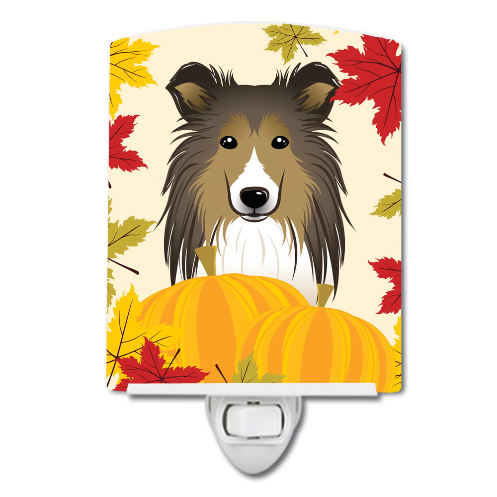 BB2048CNL Sheltie Thanksgiving Ceramic Night Light