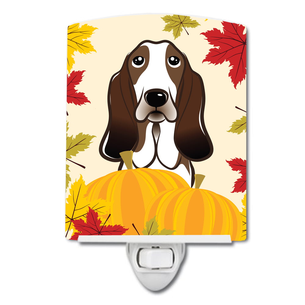 Basset Hound Thanksgiving Ceramic Night Light